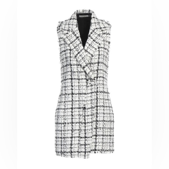 Alice + Olivia Meri Asymmetric Tweed Mini Dress sz 2 NWT 495 - Picture 3 of 16